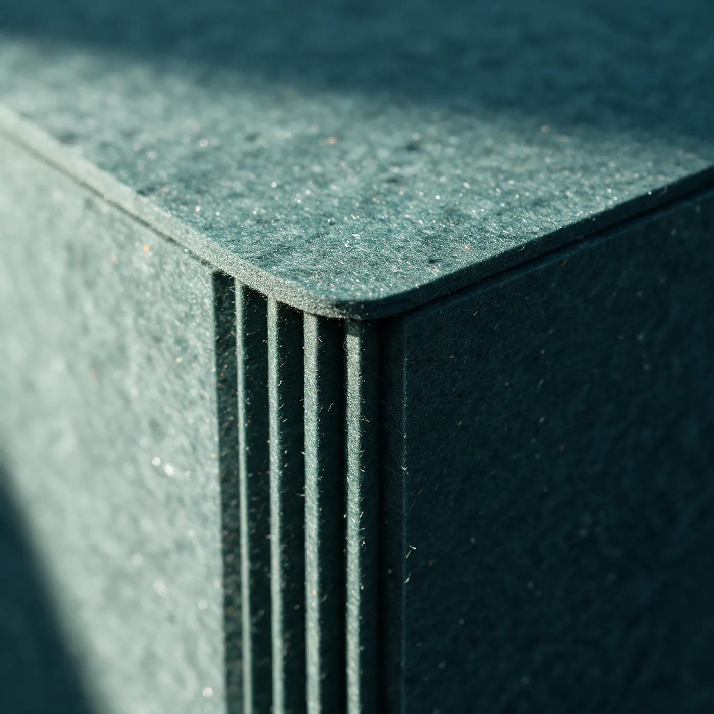 Detail van de structuur van het PET-vilt
